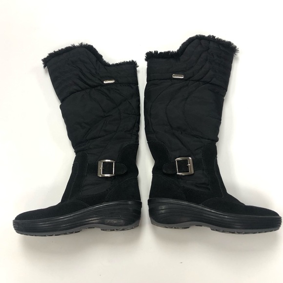 Pajar black quilted faux fur lined tall winter snow boot Size 38 - Picture 3 of 13
